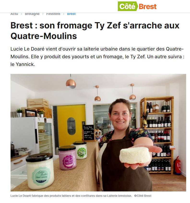 La Laiterie Brestoise dans la revue Côté Brest